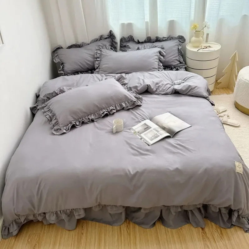 

2024 New Bedding Set European Simple Large Family Set Large Quilt Cover Home Comfortable Quilt Cover Pillow Cover Bed Sheet