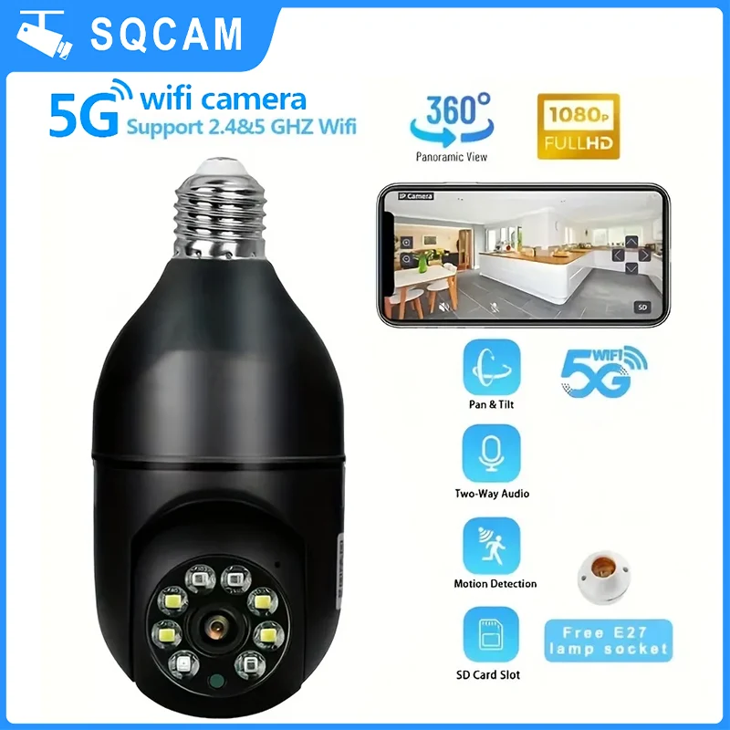 camera de seguranca sem fio e27 wi fi 360 24 ghz 1080p monitor de vigilancia domestica 1pc 01