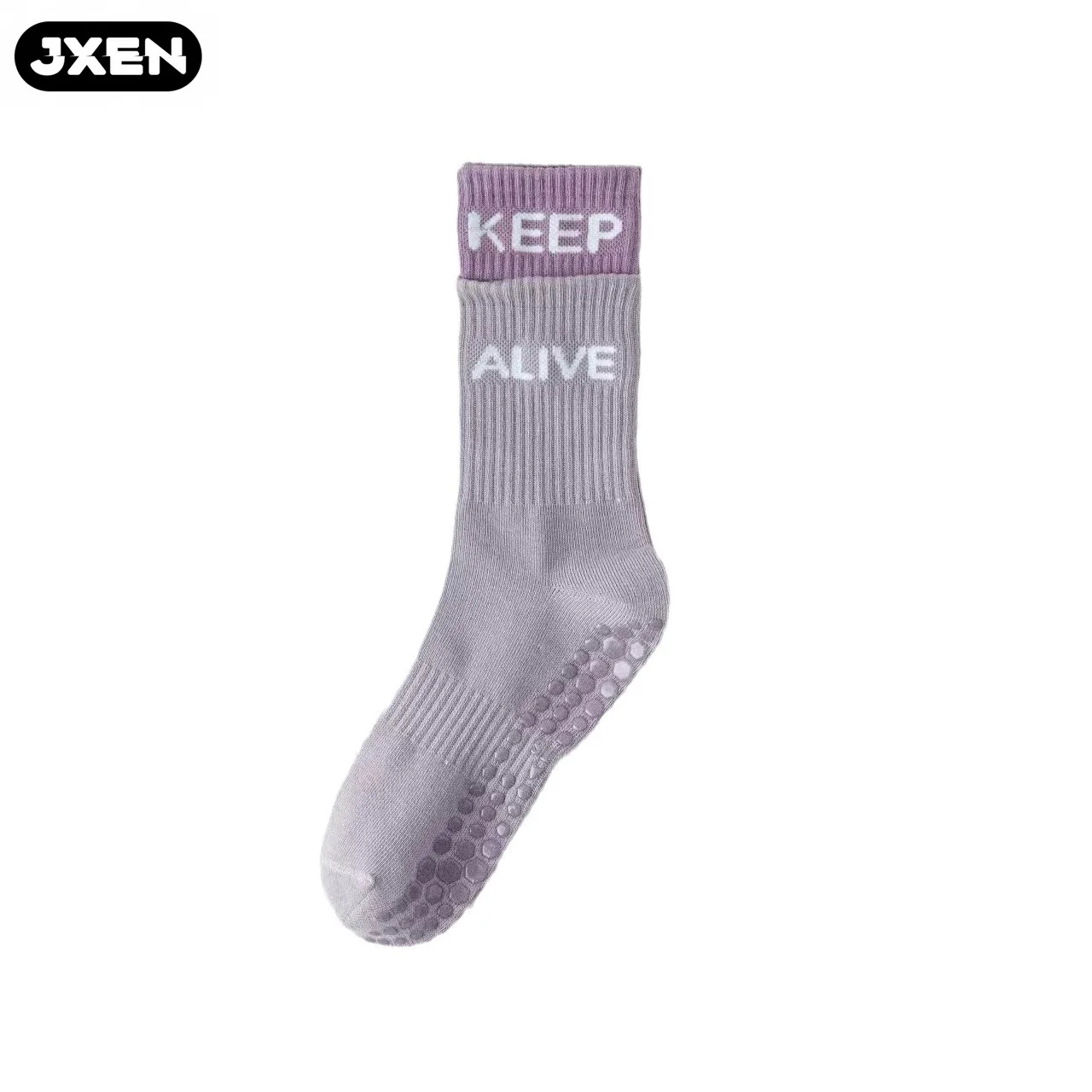 Breathable Unisex Yoga Socks with Non-slip Silicone for Jumping Exercise in Autumn and Winter