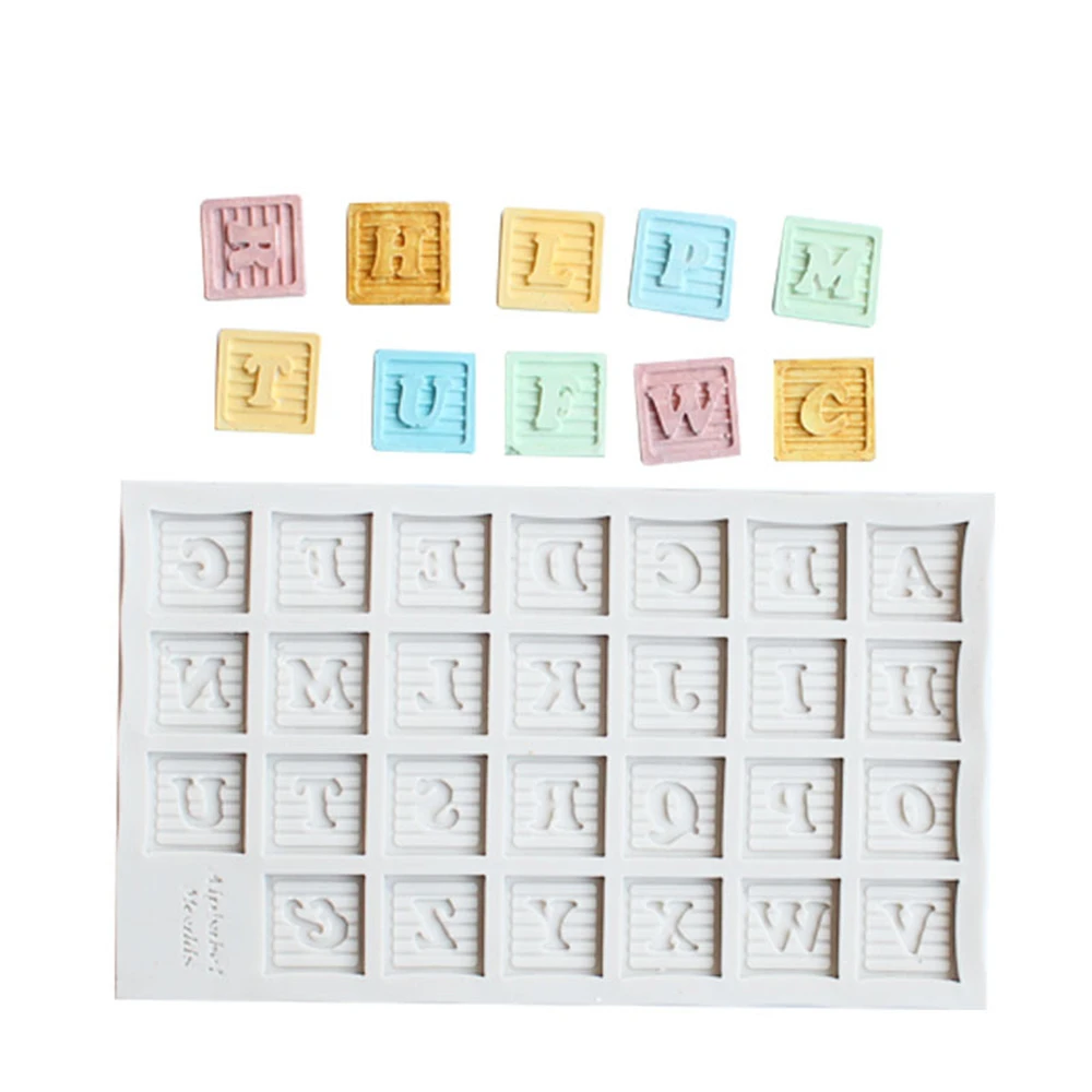 Alphabet Number Flag Silicone Sugarcraft Mold Resin Cupcake Baking Mould Fondant Cake Decorating Tools