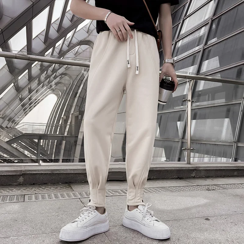 

Men's Spring/Summer Casual Trousers/Male High Quality Elastic Waistline Haroun Pants/Loose Comfortable Men Bunch Pants 3XL