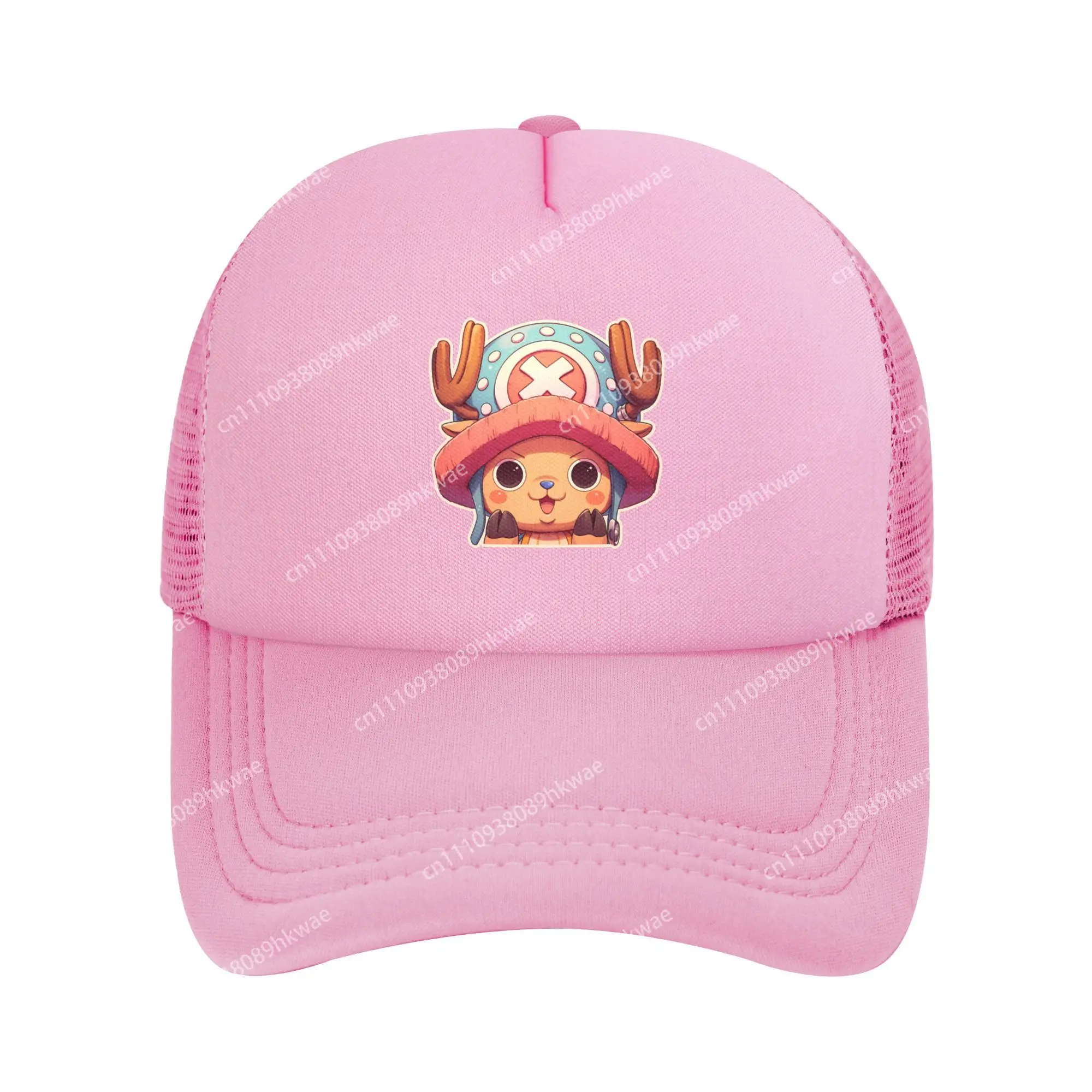 Adult cute Tony Tony Chopper one-pieces Trucker Hat Hip-Hop Mesh Baseball Cap Polyester  Hats Adjustable Racing Cap Summer