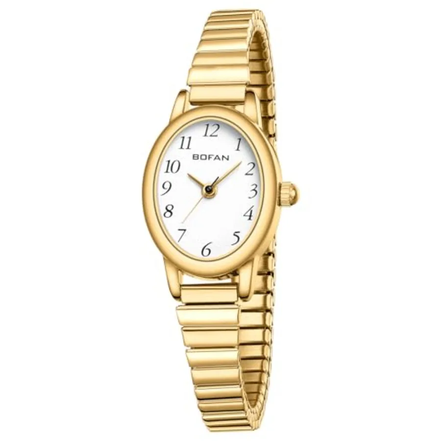 

Small Watches for Women Easy Read Ladies Quartz Wrist Watch with Stainless Steel Expansion Band, Waterproof