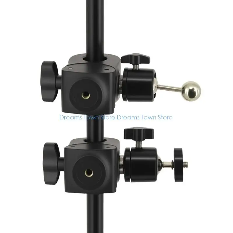 HX6A Quick Release Phone Mount Clamp Compatible Two 1/4 Thread for 13-47mm Diameter