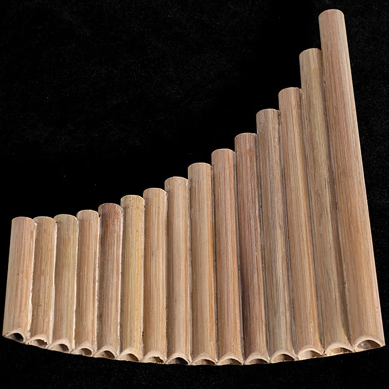 2025 New-Pan Flute 15 Pipes Natural Bamboo Wind Instrument Panpipe G Key Panpipe Handmade Woodwind Instrument Folk Instrumentos