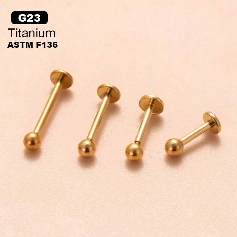 Piercing de Titanio Hipoalergénico de 16G para Cartílago/Hélice, Barra de 6mm/8mm/10mm/12mm para Nariz, Ideal para Piel Sensible