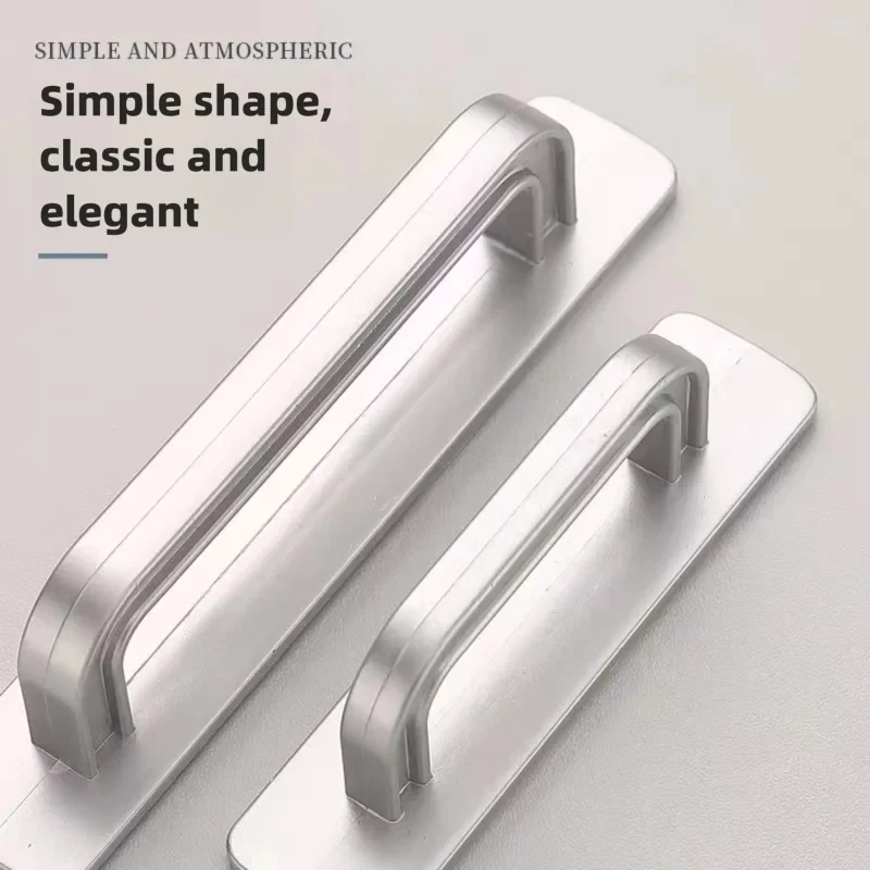 Wooden Self-Adhesive Door Window Handle, Balcony Glass Surface Mounted Push Pull Knob