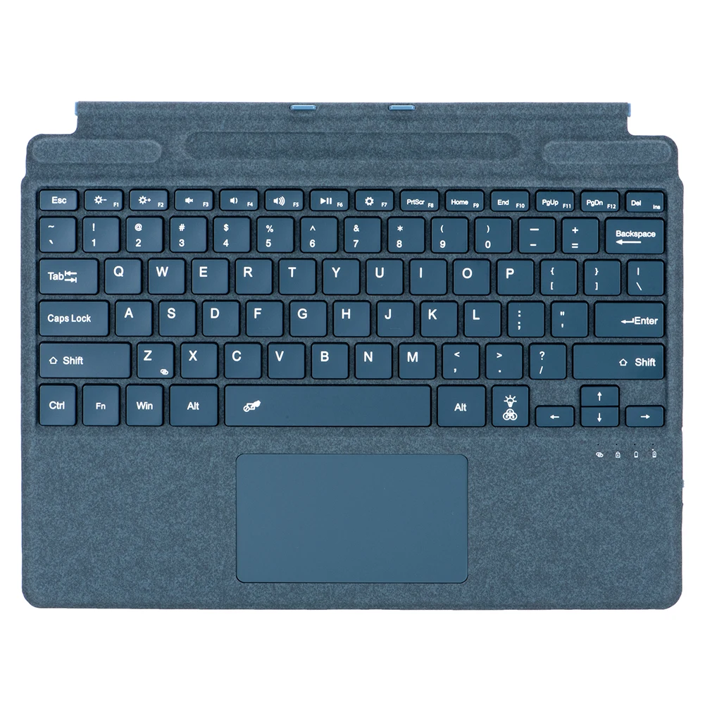 Bluetooth-Compatible Magnetic Wireless Keyboard 7-Color Backlight Ultra-Slim Keyboard for Microsoft Surface Pro 8/9/X/10/11