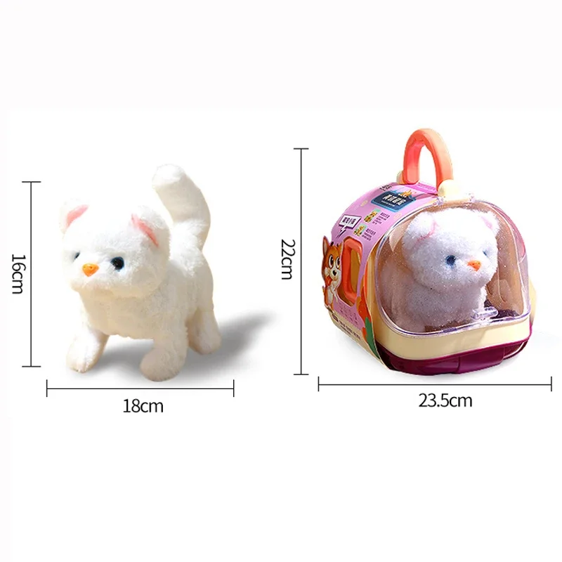 New 13PCS Boxed Electronic Plush Pet Cat Toy Set Children\'s Simulation Electric Plush Kitten Toy Children\'s Birthday Gift