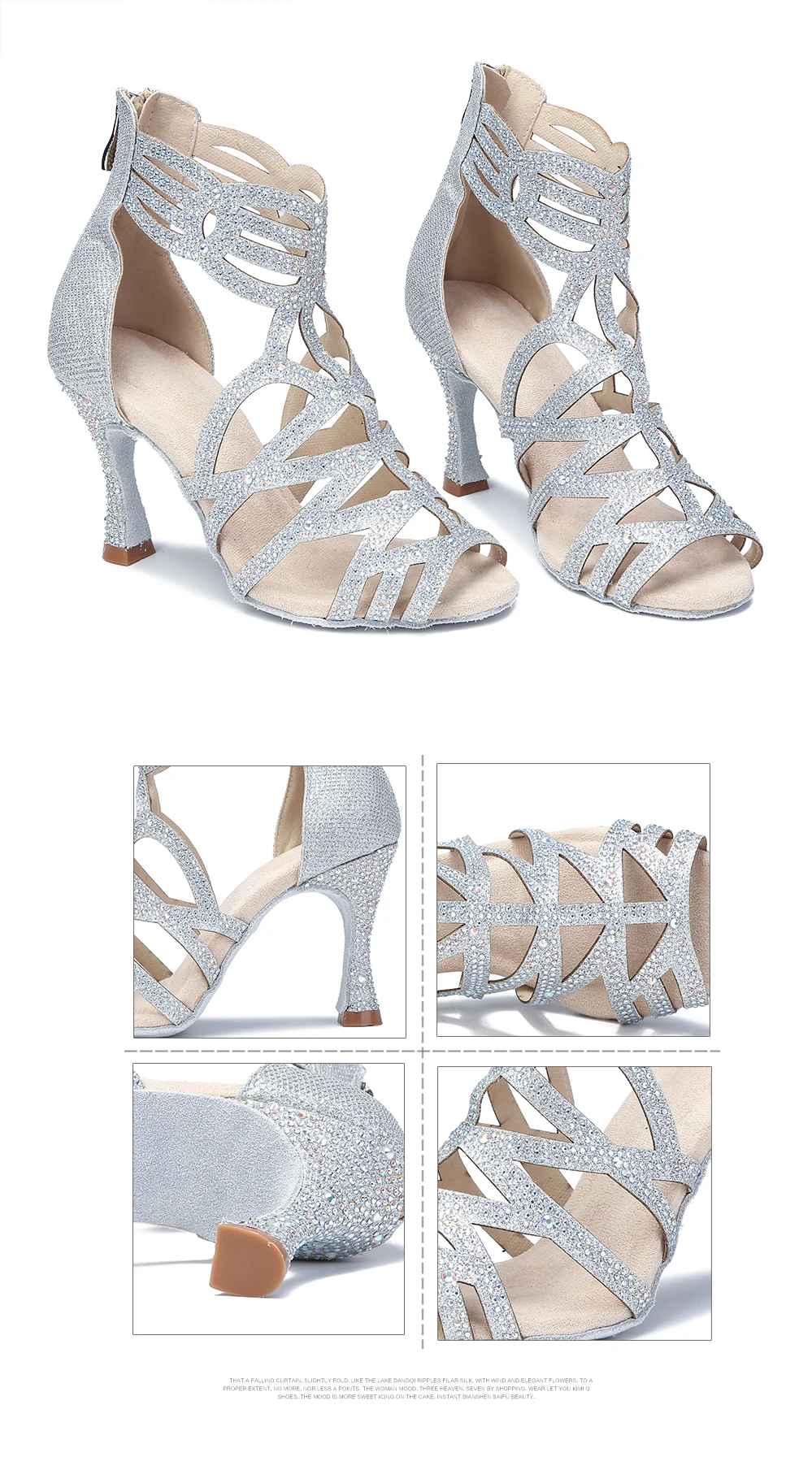 CINMIDY Neue Damen-Latin-Tanzschuhe, Modische Partyschuhe, Ballsaal-Tanzstiefel, Salsa-Tango-Schuhe, Damen-Tanzsandalen – Detail 18