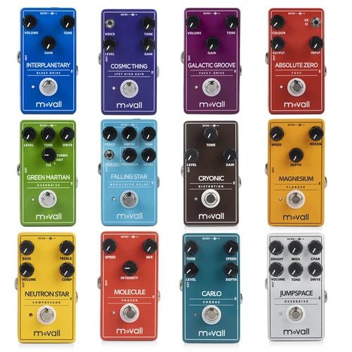 Movall Falling Star retardo modulado Overdrive distorsión Fuzz Chorus Booster brida Phaser compresor Pedal de efecto de guitarra