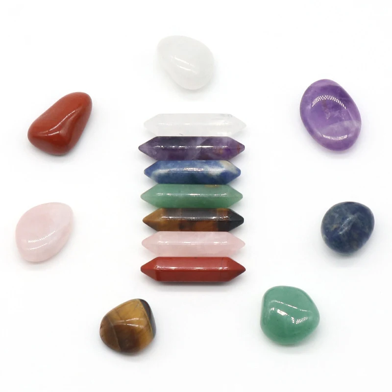 14pcs Seven Chakra Energy Stone Natural Crystal Gemstone Ornaments Gifts