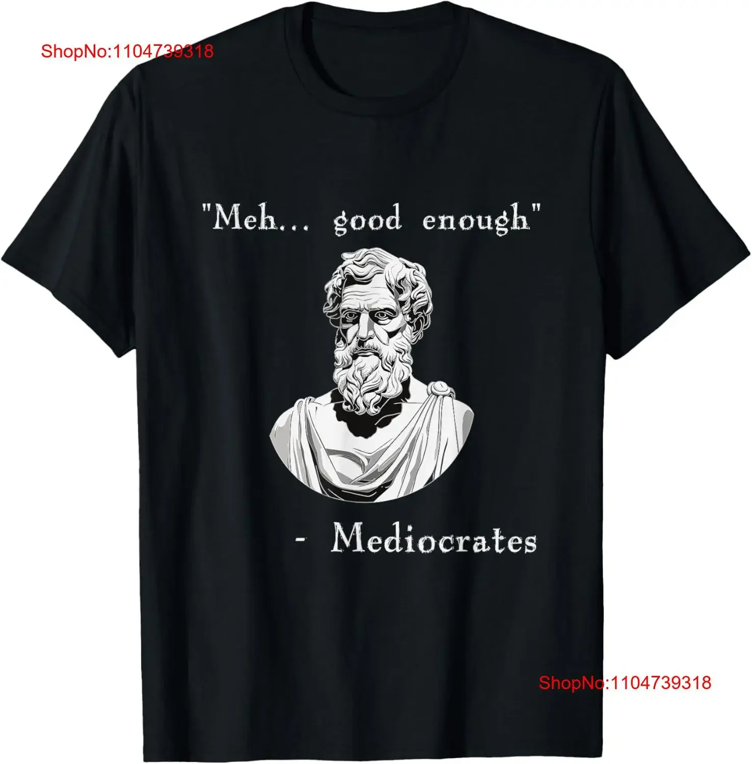 T-shirt vintage délavé pour homme, vêtement de créateur de mode décontracté et étiré, mème d'histoire drôle, bon assez, médiumcrates de philosophe