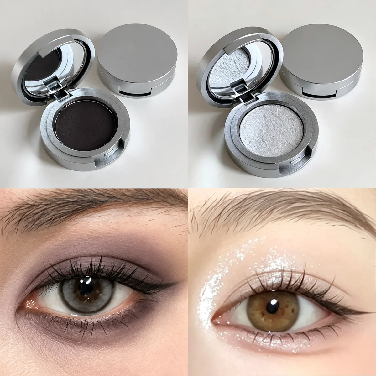 Glitter Eyeshadow, Shimmer Diamond Sparkle Eye Shadow, High Pigment Long Lasting Makeup, Metallic Highlighter for Eyes & Face
