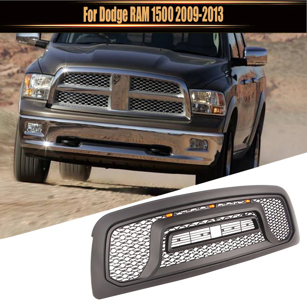 

For Dodge RAM 1500 2009-2013 Radiator Trims Cover Racing Grill Grills Hood Mesh Front Grille Upper Bumper Grilles Modified