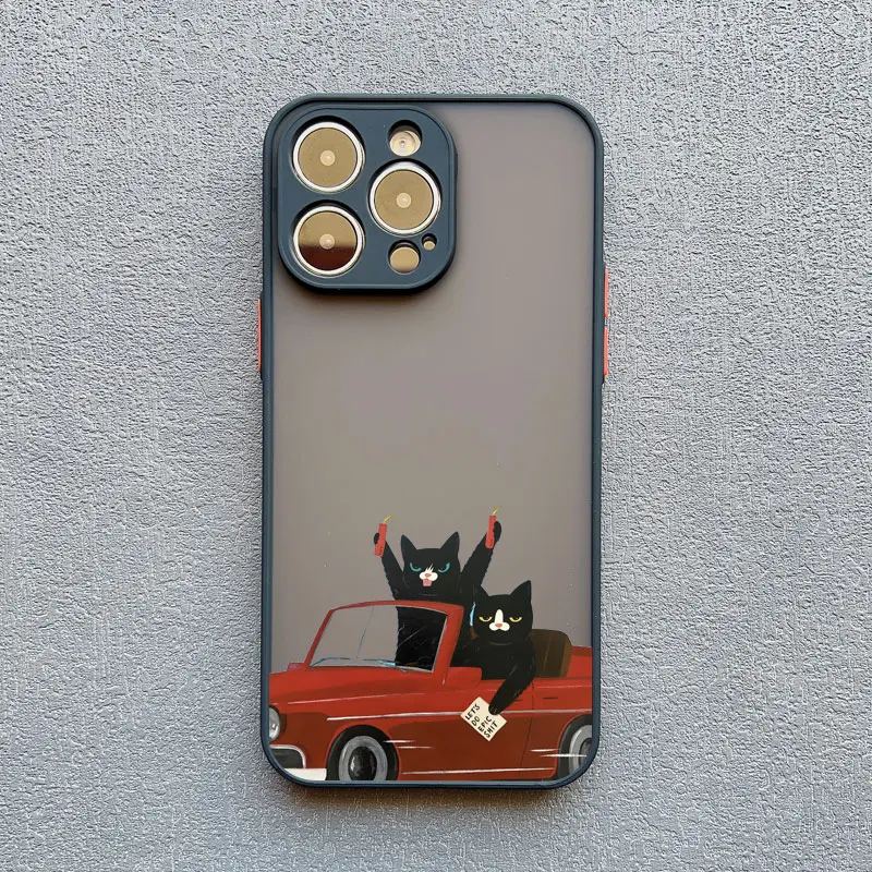 Süße Katze Becher Trinken Paar Handyhülle für iPhone 17 12 11 Pro Max 16 15 14 13 Pro Max Mini X XR X 16 15 Plus stoßfeste Abdeckung – Detail 9