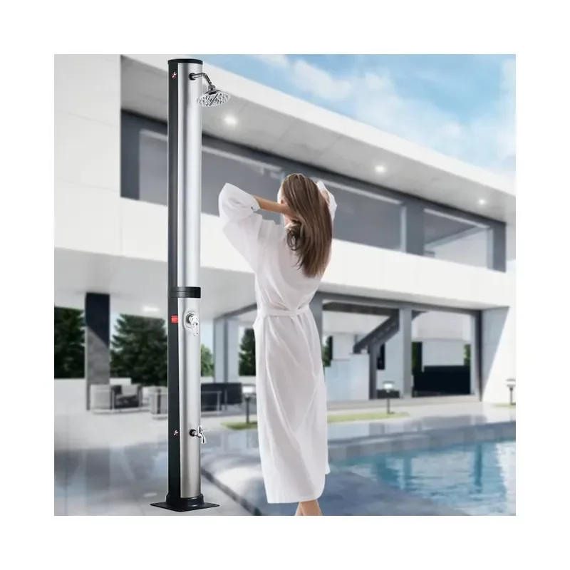 Conjunto de Ducha Solar para Exteriores con Grifo Vertical de Alta Gama para Jardín y Playa