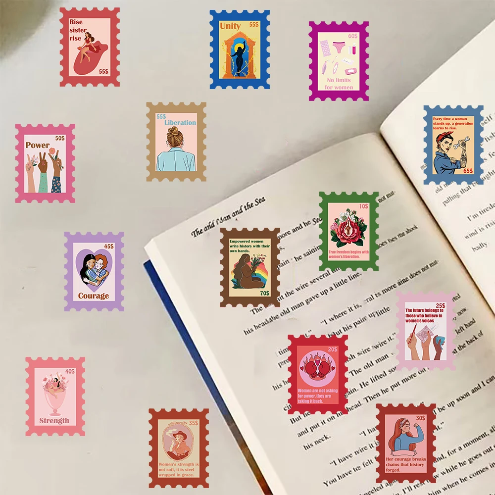 50 pçs selos feministas graffiti adesivos paisagem skate notebook portátil bagagem telefone design mala colagem adesivo