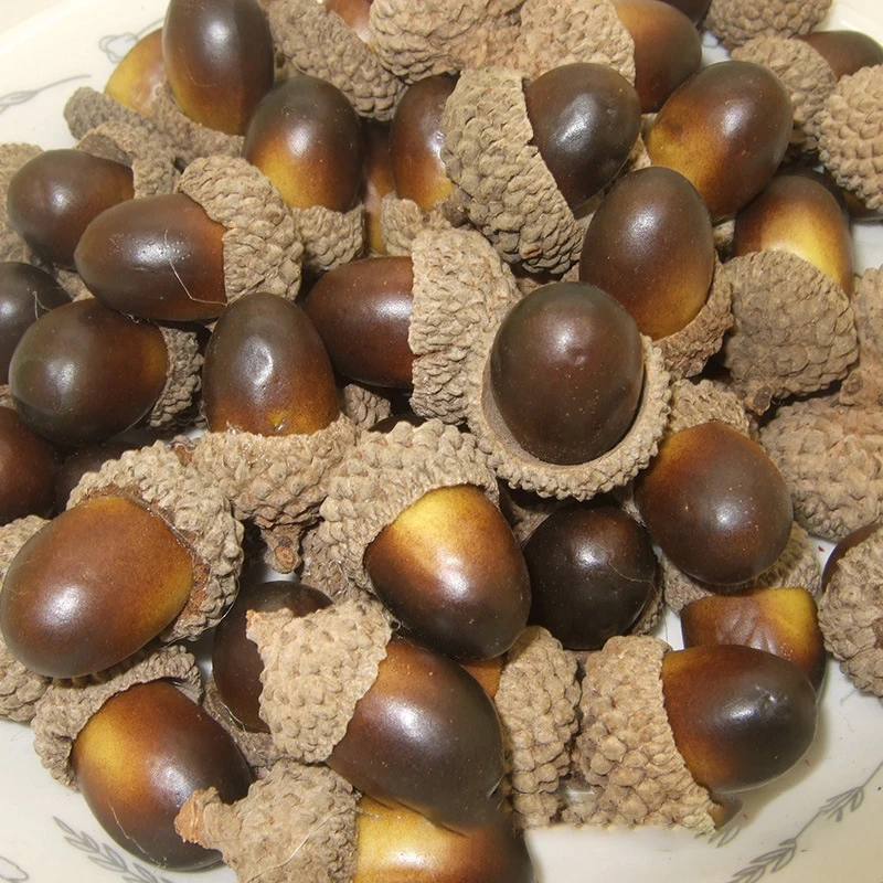 50/100pcs Beautiful Acorns Mini Artificial Foam Fruit And Vegetables Fruits Home Wedding Christmas Tree Decoration Brown Acorn