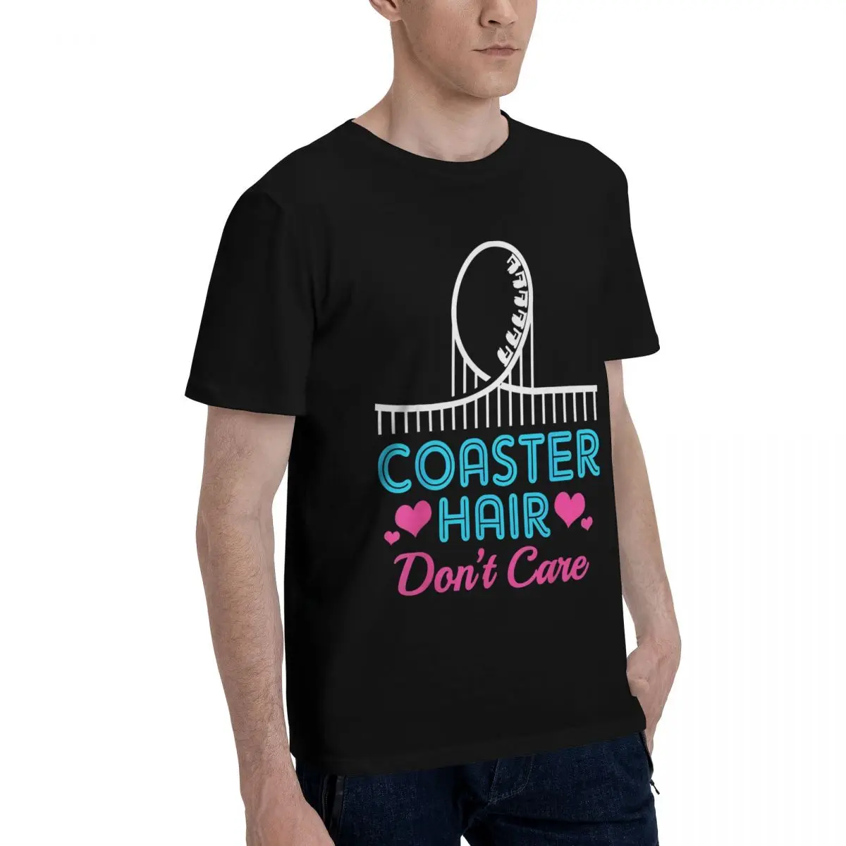 Sports Coaster Hair Don't Care Top tee Champion Funny Graphic Top quality Travel USA Size