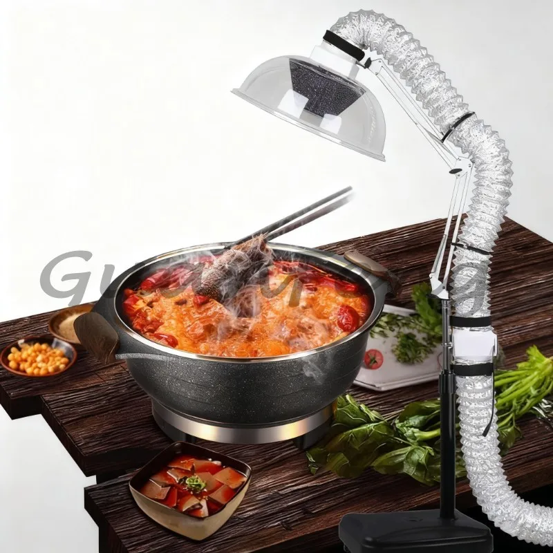 Foldable Arm Smoke Exhauster Non‑Stick Oil‑Proof BBQ Fan High‑Temp Resistant Splash‑Proof Portable Kitchen Ventilation System