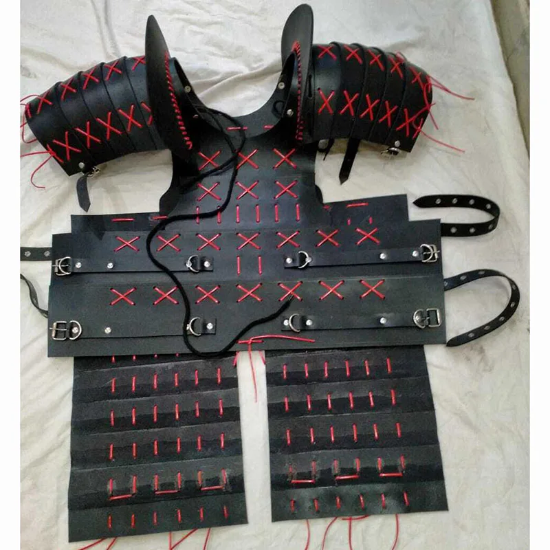 Medieval Steampunk Ronin Samurai Leather Chest Body Armor Viking Knight Cosplay Costume LARP Breastplate Armour Cuirass For Men
