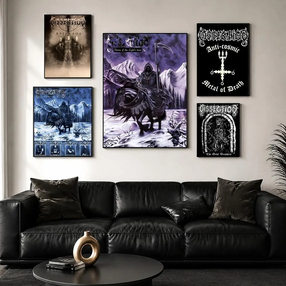 Metal Band Album D-Dissection Poster Self-Adhesive Wall Art Print Sticker for Bedroom Living Room Hallway Home Decoration Gift