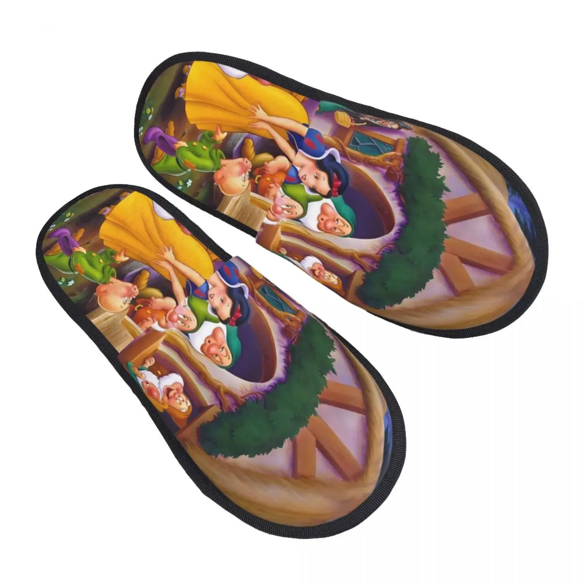 

Домашние тапочки «Белоснежка и семь гномов», женские уютные тапочки без шнуровки из пены с эффектом памяти, анимационные спа-тапочки