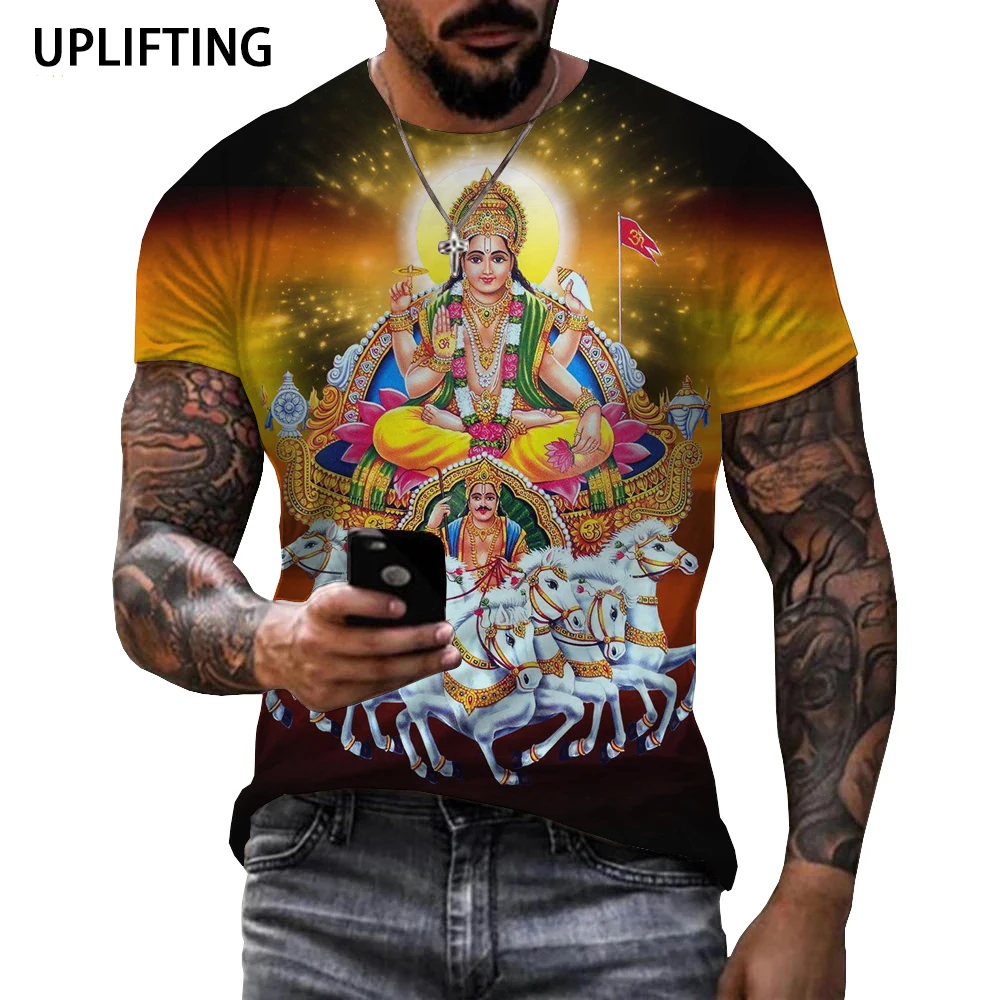 New Hindu Lord God Vishnu 3D T-shirt Hinduism Shiva Printed Streetwear Believer Myth Tops Men Women Fashion Casual Funny Tshirt