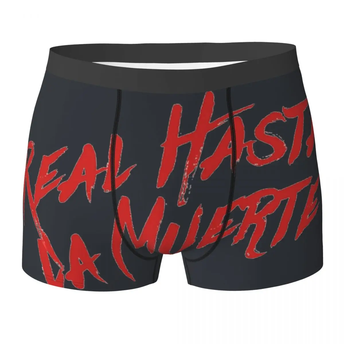 

Нижнее белье Anuel AA с красным логотипом Real Hasta La Muerte, сексуальные трусики, шорты на заказ, трусы с 3D чехлом, мужские боксеры большого размера