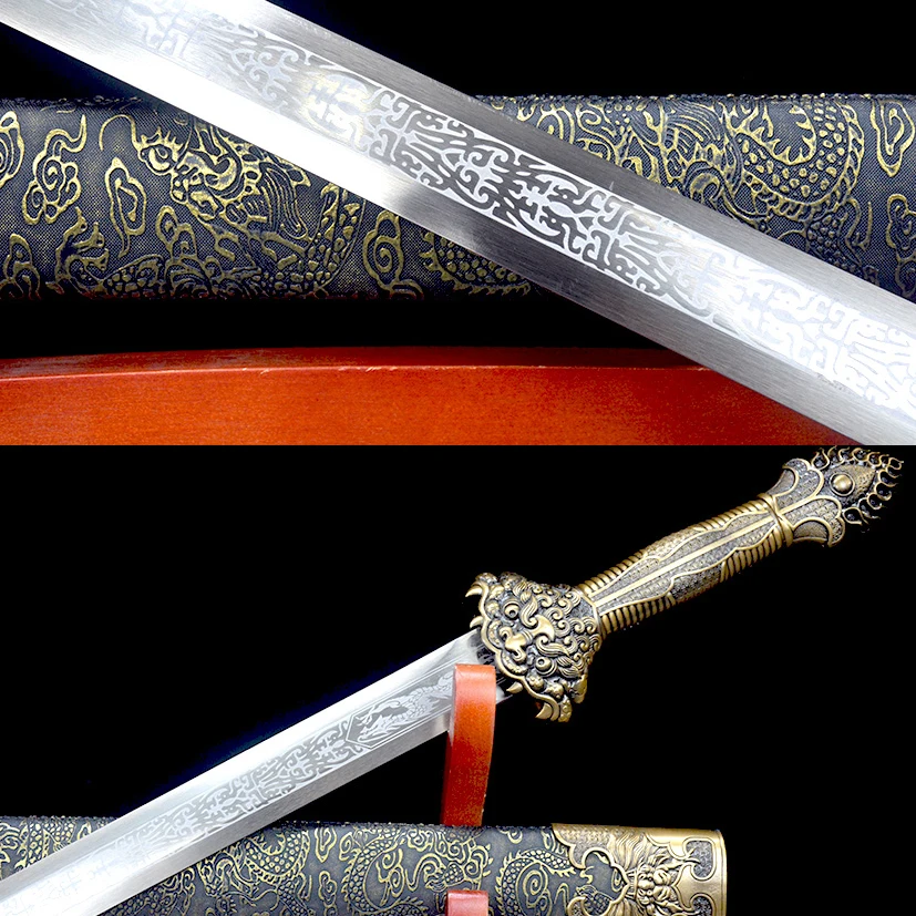 

83cm Evil Sword Medieval katana Battle Preparation full tang Stainless Steel Edge Cutting Ninja True Steel Kung Fu Martial Arts
