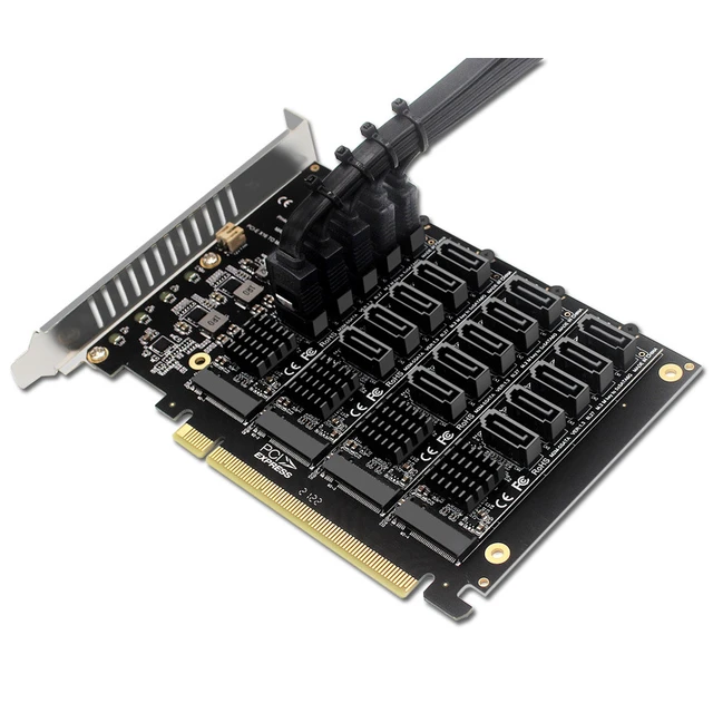 PCIE X16 NVME M.2 RAID Expansion Card PCI E To SATA 20 Ports JMB585 Chip Adapter Card For ASUS Hyper M.2X16 AliExpress 7
