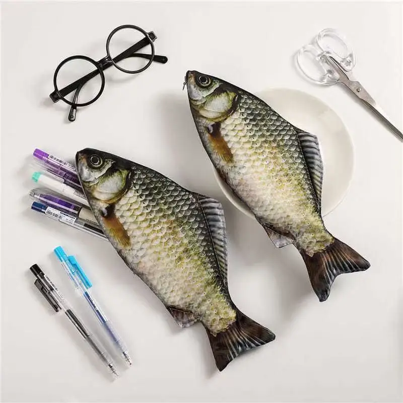 Estuche de Lápices con Diseño de Salmón, Gran Capacidad, Bolsa para Lápices, Estuche Escolar, Artículos de Papelería, Jane Wood Creative