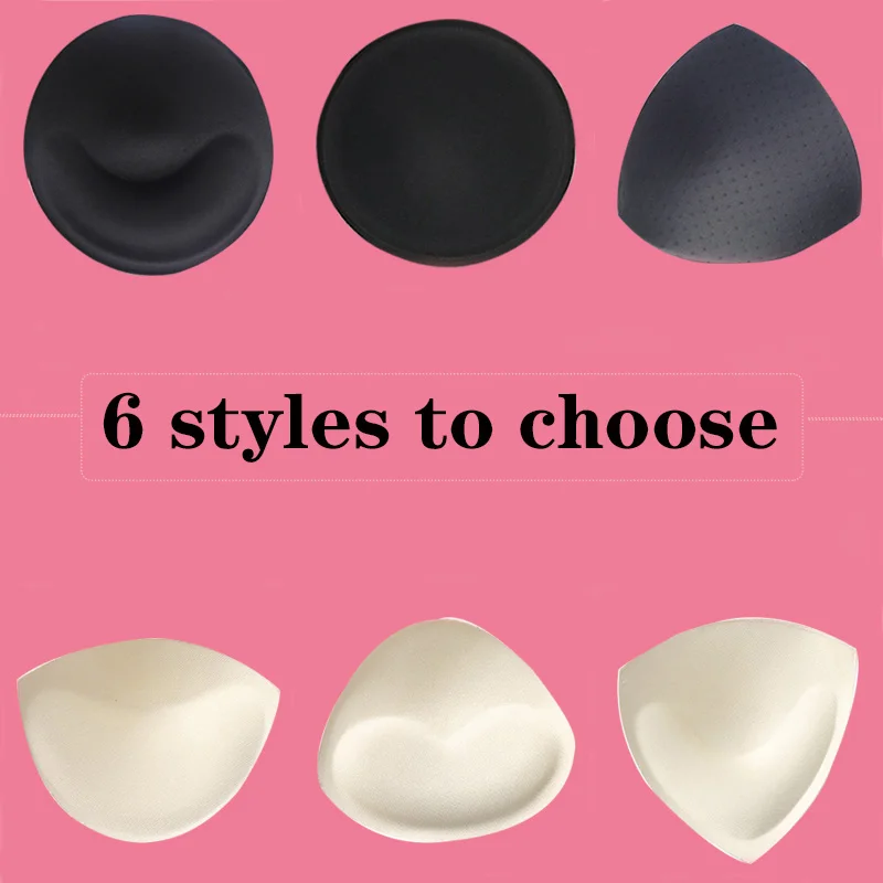 

6pcs/3pair Sponge Bra Pads Push Up Breast Enhancer Removeable Bra Padding Inserts Cups Women Swimsuit Intimates Accessories