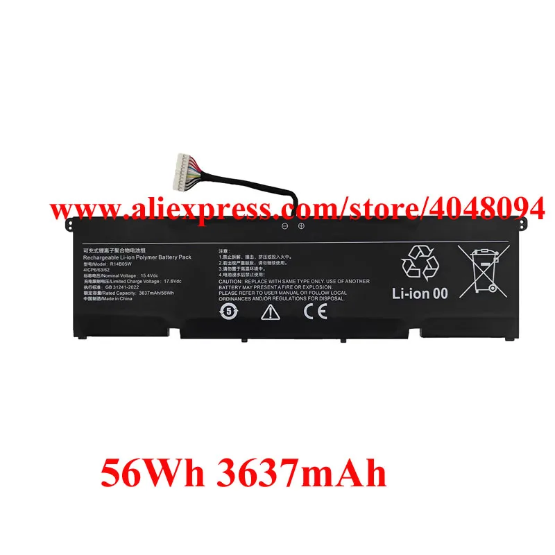 TONTEK Upgrade High 72Wh 4670mAh R14B05W Laptop Battery For Xiaomi 14