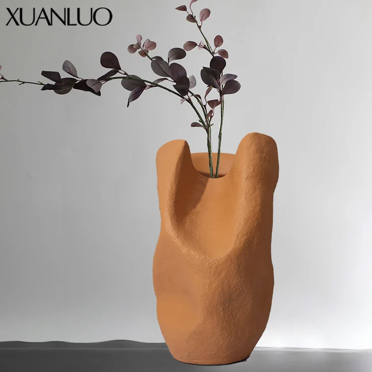 Home Luxury Resin Vase Floral Arrangement Display Hall Living Room Artistic Flower Arrangement Ornamental Decorative Piece