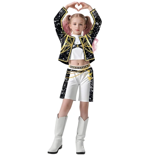 Imagen 2 del producto Conjunto de disfraz de cazador de demonios para niñas, película Kpop Mira con estampado de Zoey Rumi, ropa de espectáculo de Carnaval para niñas