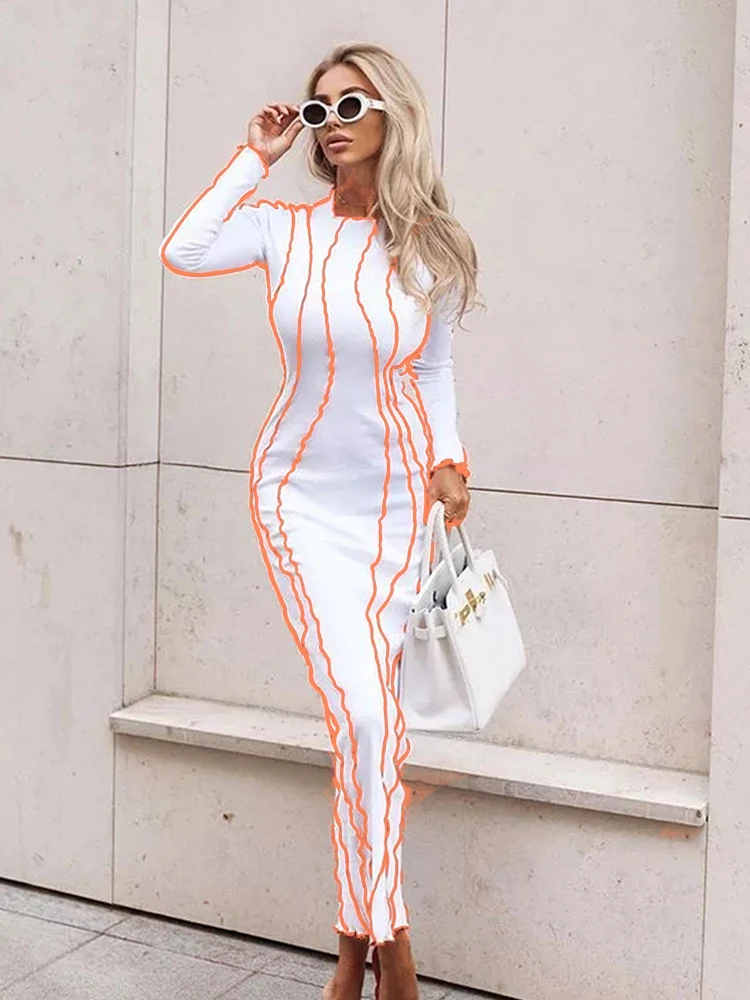 black and white striped bodycon dress outfit Plus Size Yanira Pinstripe Bodycon Dress- Navy 3X / Navy at Curvy Sense