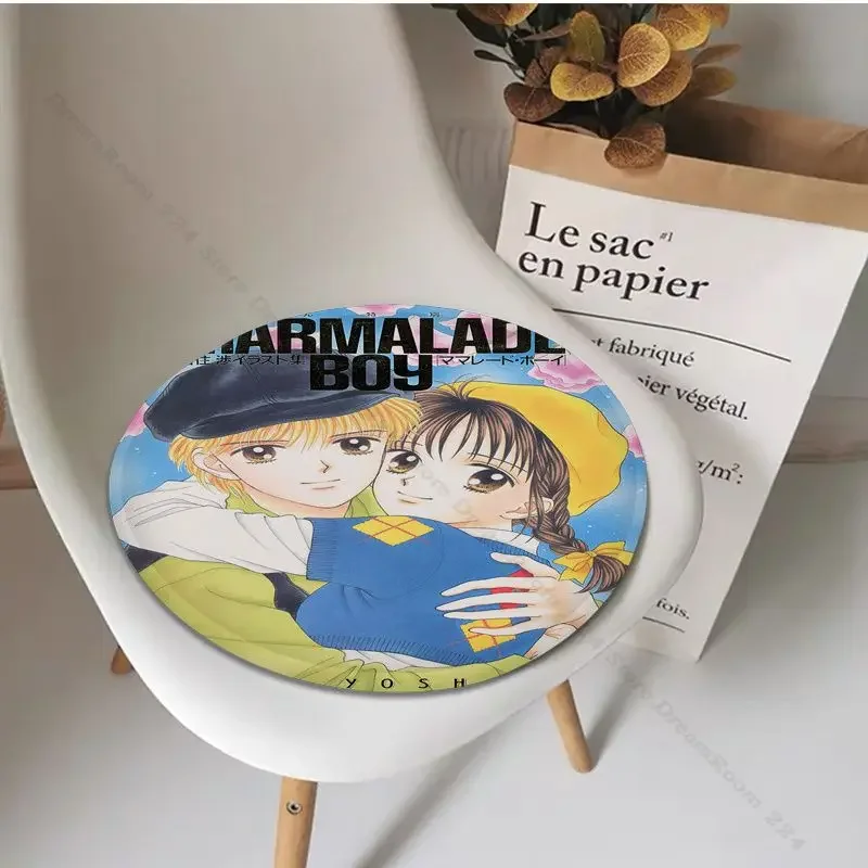 Anime Marmalade Boy Round Dining Chair Cushion Circular Decoration Seat For Office Desk Seat Mat