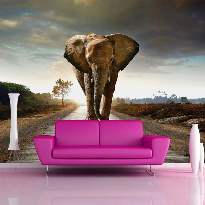 Customized Elephant Photographic 3D Photo Mural Wallpaper Bedroom Living room sofa TV background wall restaurant study Hotel 8d
