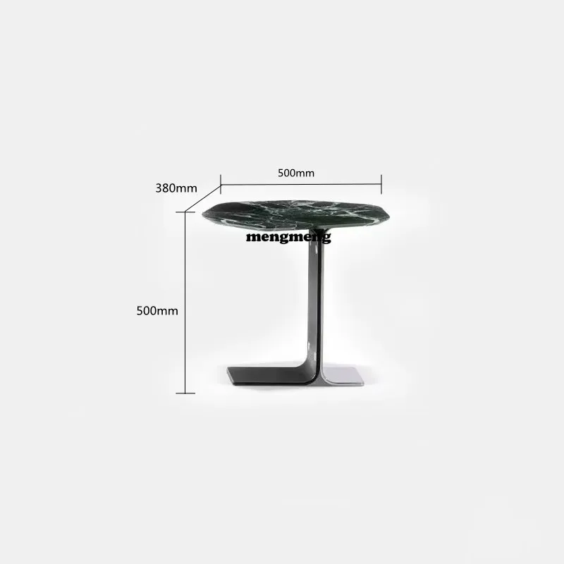 Italian minimalist natural luxury stone marble corner few high-end living room home creative special-shaped table