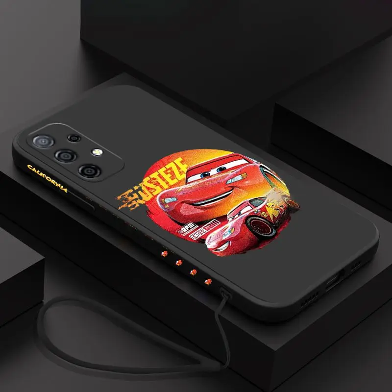 Carros relâmpago mcqueen 95 caso de telefone para xiaomi redmi nota 12 11 10 10s 9t 9 8 7 pro plus 10c 9a 9c 4g 5g capa com alça de mão