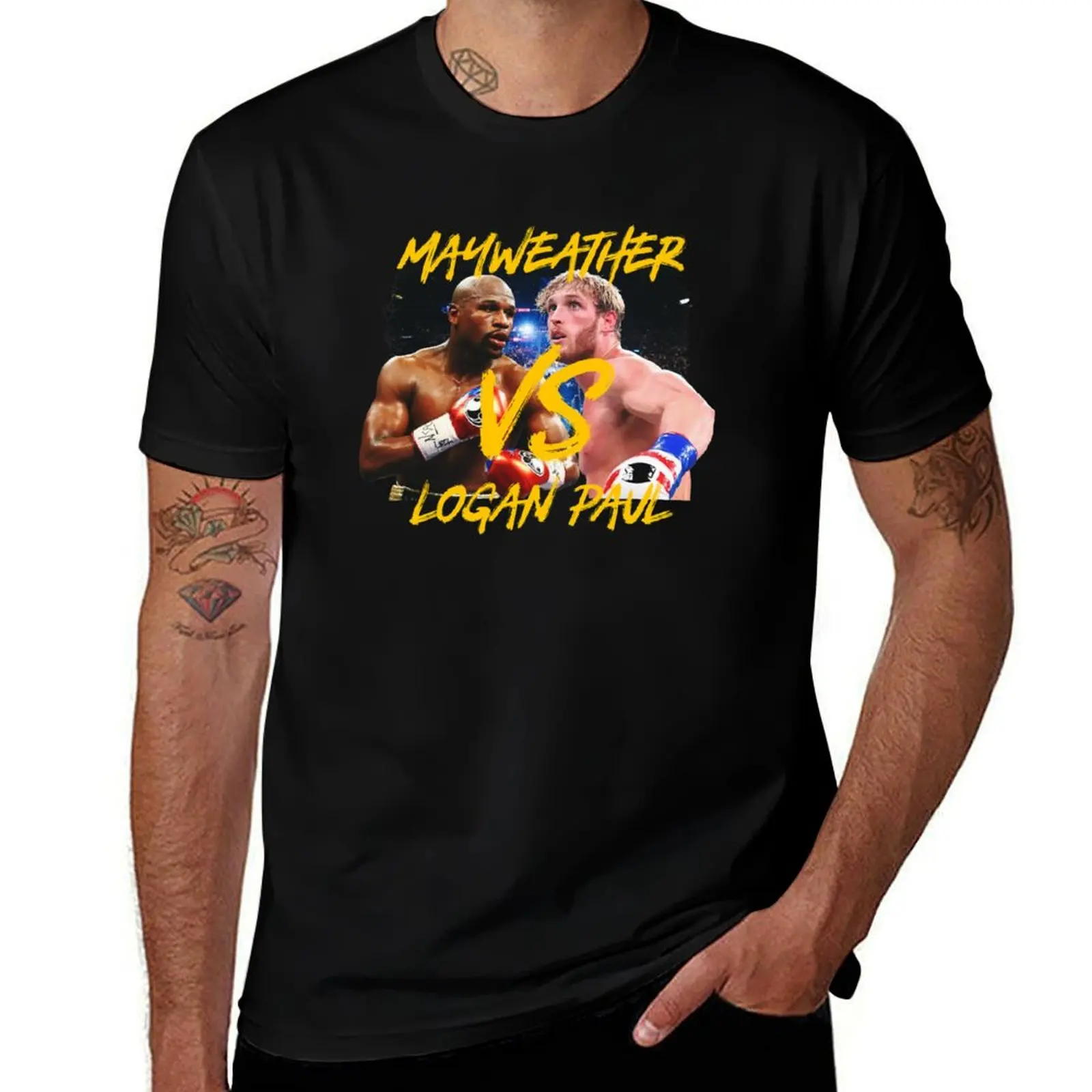 Floyd Mayweather VS Logan Paul 2021 Fight T-Shirt tops plus size clothes anime t shirts customizeds workout shirts for men