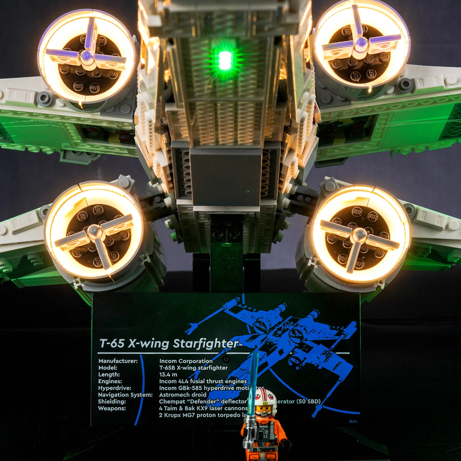 Lazishi LED Light For 75355 X-Wing Starfighter Lighting DIY Toys (Not ​Include the Model)