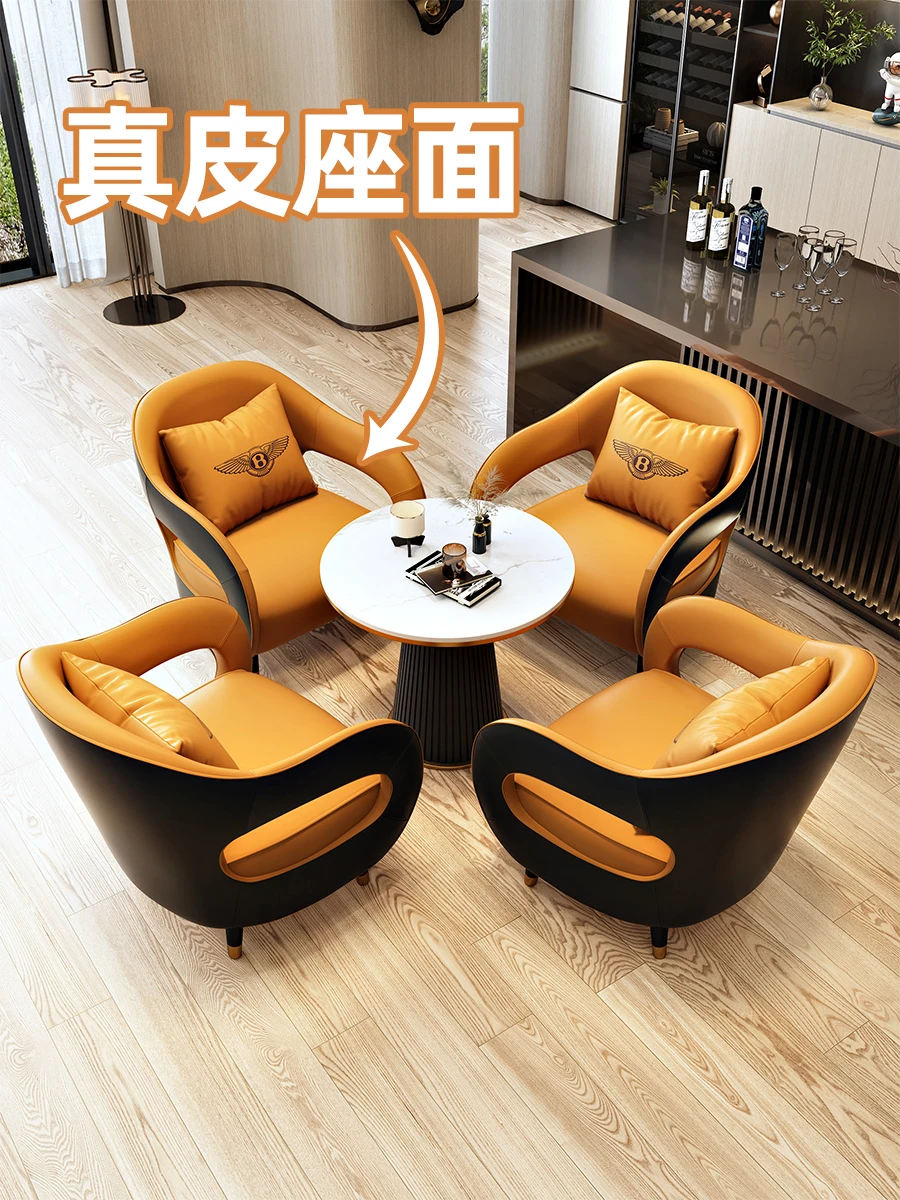 Light Luxury Modern Sales Office Negotiation Table and Chair Combination Hotel Lobby Office Rest Area Reception Room Reception