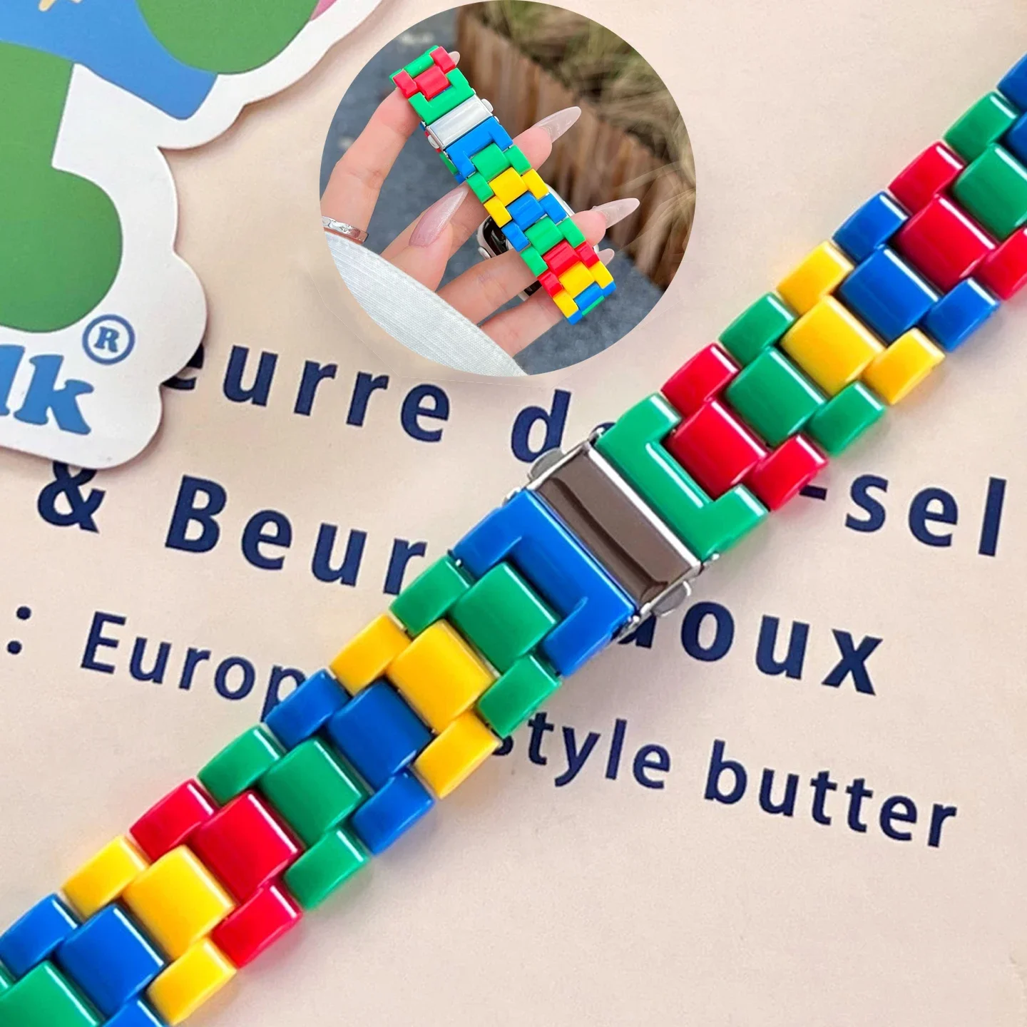 22 мм весенний ремешок из смолы Rainbow Candy для C20 Pro, аксессуары для нового смарт-часов C20 Pro/C26 C25, браслет Correa, ремешок для часов