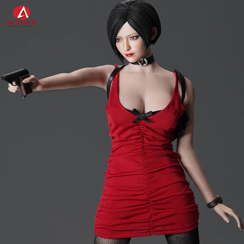 FIRE A034 1/6 Ada Wong Head Sculpture and Clothes Model Fit 12'' TBL PH S09C Female Soldier Action Figure Body