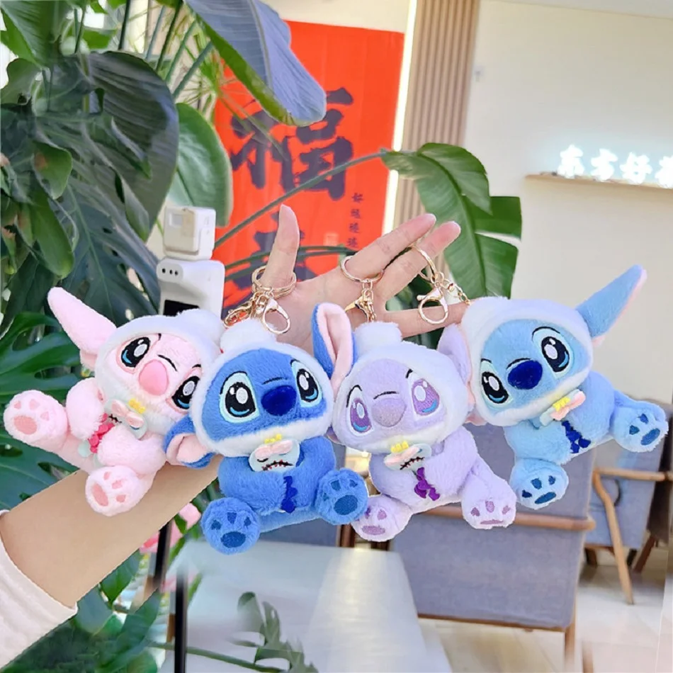 

Hot Disney Cute Stitch Plush Keychain Stitch Plush Toys Doll Bag Pendant Doll Kawaii Toys Party Girl Toys Christmas Gifts