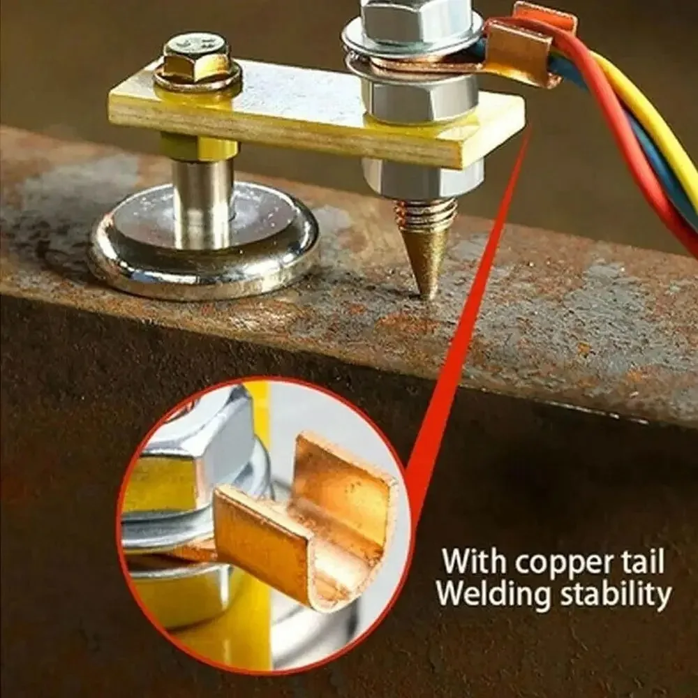 1PCS Metalworking Magnet Head Magnetic Ground Clamp Metal Plate Welding Support Tool Accessories Single Head Style