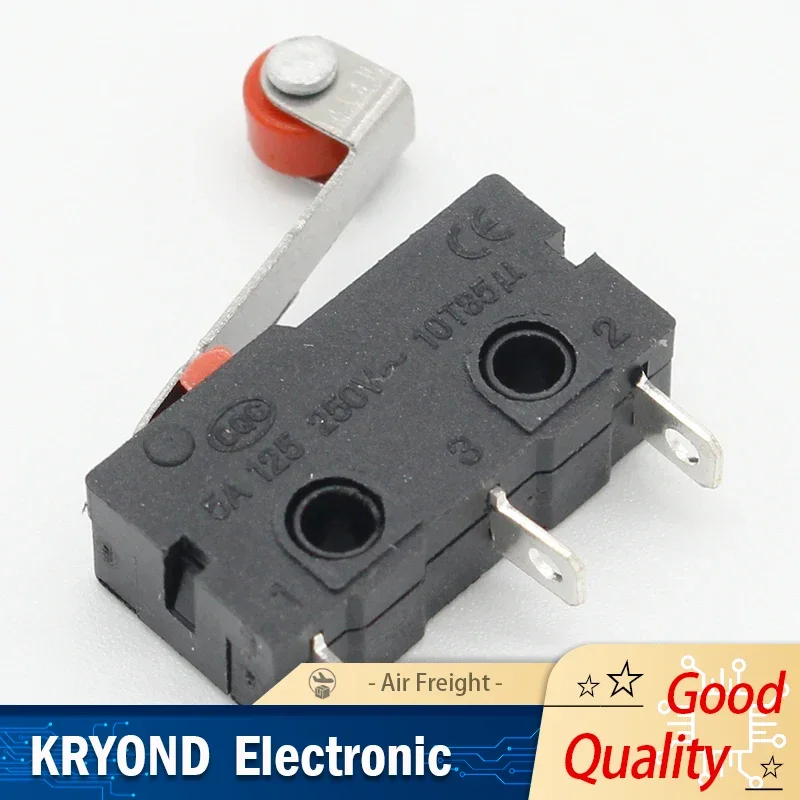 10PCS Mini Micro Limit Switch Roller Lever Arm SPDT Snap Action